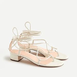 NIB J.CREW Low Heel Lace-Up Sandals 7.5